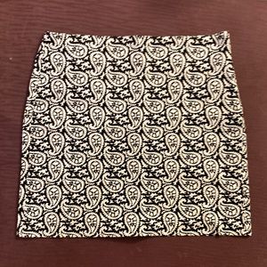Michael Kors Paisley Black & White Skirt Size 6